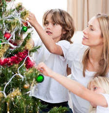 Christmas tree trimming