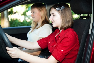 teen driving car