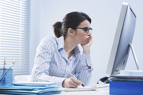 woman at computer